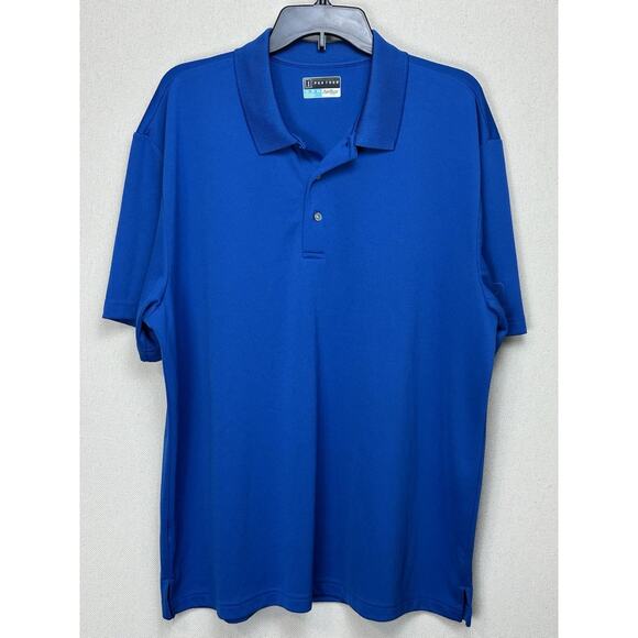 PGA Tour Other - PGA Tour Golf Polo Golf Royal Blue Airflux Short Sleeve Adult Men's Size XL